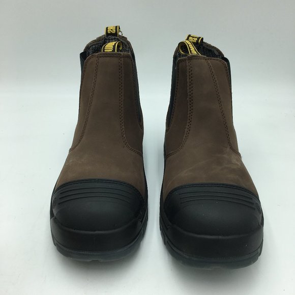 Mens' Slip-On Light Leather Work Boots - LV802 - Picture 1 of 4